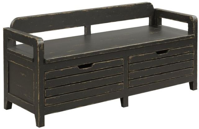 Kincaid Furniture Mill House Anvil Black Engold Bed End Bench-0
