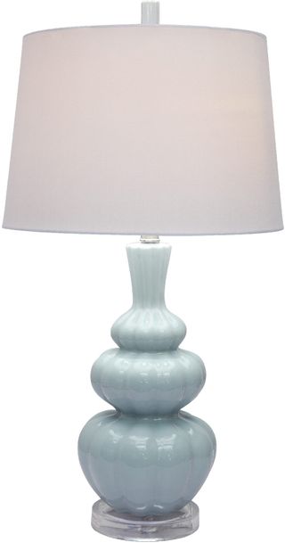 Crestview Collection Strata Pale Blue Table Lamp