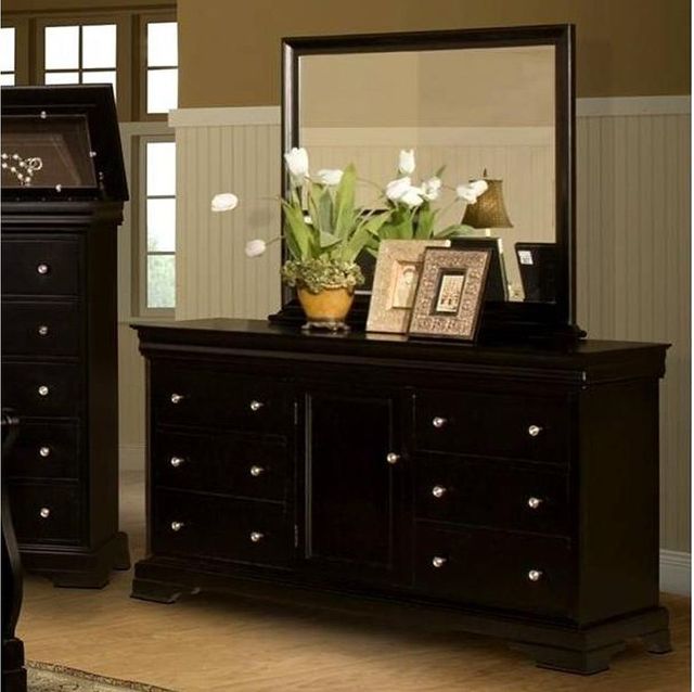 New Classic® Furniture Belle Rose Black Cherry Dresser-1