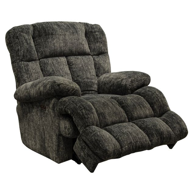 Catnapper Cirrus Casual Chaise Rocker Recliner in Charcoal