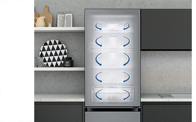 Samsung 12.0 Cu. Ft. Bespoke Grey Glass Bottom Freezer Refrigerator with Customizable Colors and Flexible Design 35