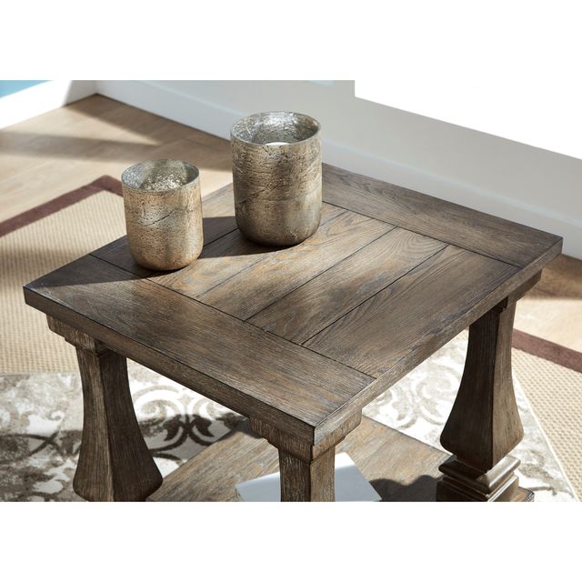 Signature Design by Ashley® Johnelle Weathered Gray End Table 3