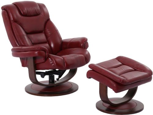 Parker House® Monarch Rouge Manual Reclining Swivel Chair and Ottoman