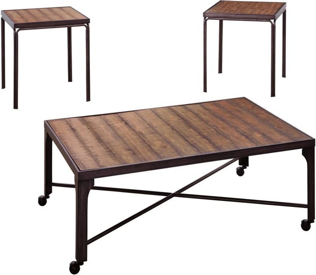 Signature Design by Ashley® Baninger 3-Piece Medium Brown Occasional Table Set 0
