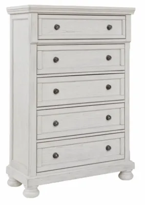Signature Design by Ashley® Robbinsdale Antique White 58.5" Chest of Drawers