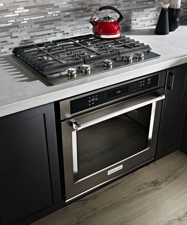 KitchenAid® Black 30" Electric Single Oven Built In-Black Stainless Steel - FLOOR MODEL 2