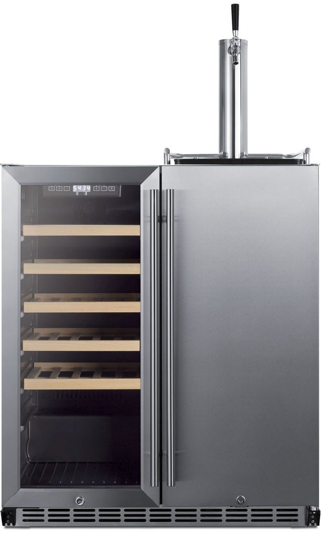 Summit® 30" Stainless Steel Kegerator and Wine Cooler 0