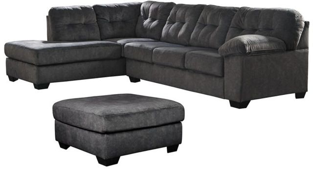 Signature Design by Ashley® Accrington 3-Piece Granite Sectional with Ottoman Set