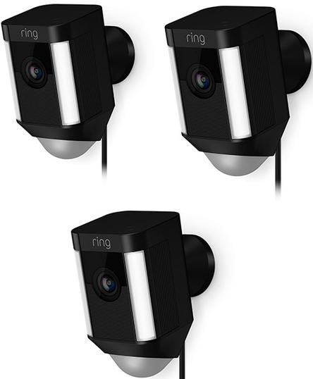 ring spotlight cam wired 3 pack