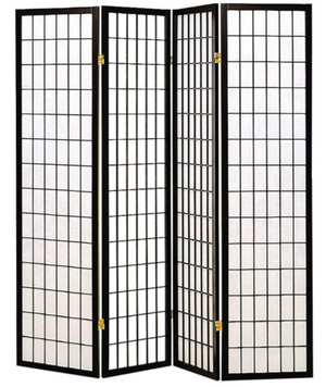 Coaster® Roberto Black/White 4-Panel Folding Screen