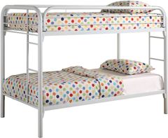 Playhouse Twin Over Twin Bunk Bed (White)