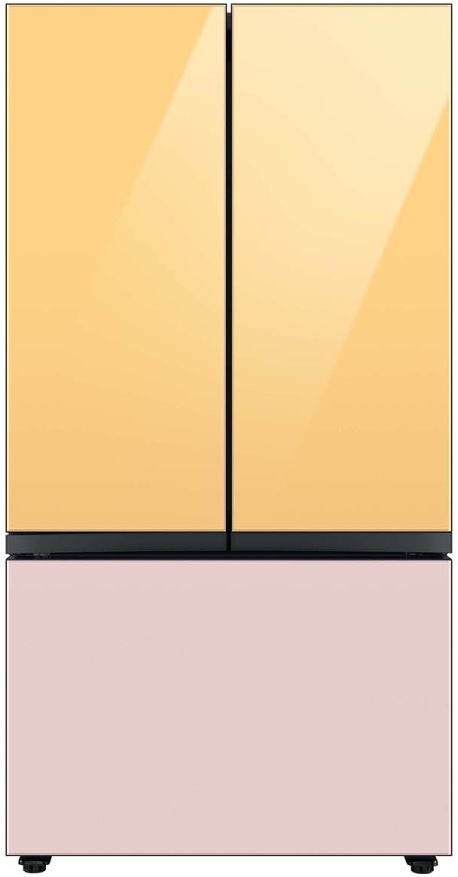 Samsung Bespoke 36" Pink Glass French Door Refrigerator Bottom Panel 11