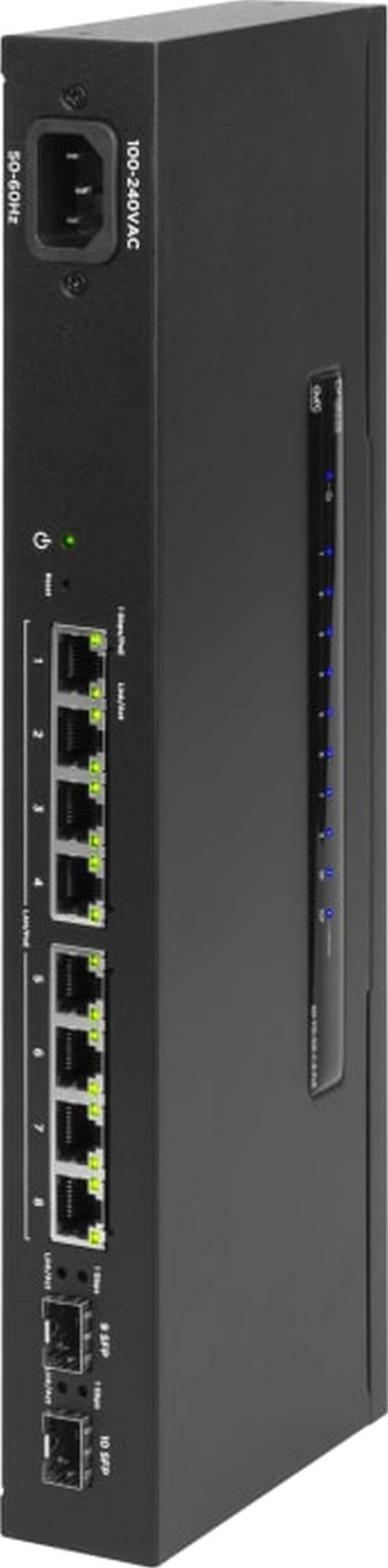 SnapAV Araknis Networks® 210 Series Black 8 Ports Websmart Gigabit Switch with Compact Design and Partial PoE+ 4