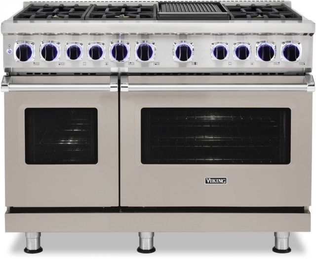 Viking® 7 Series 48" Pacific Grey Pro Style Dual Fuel Natural Gas Range with 12" Griddle