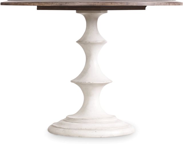 Hooker® Furniture Melange® Brynlee Medium Wood 42" Dining Table with White Base-0