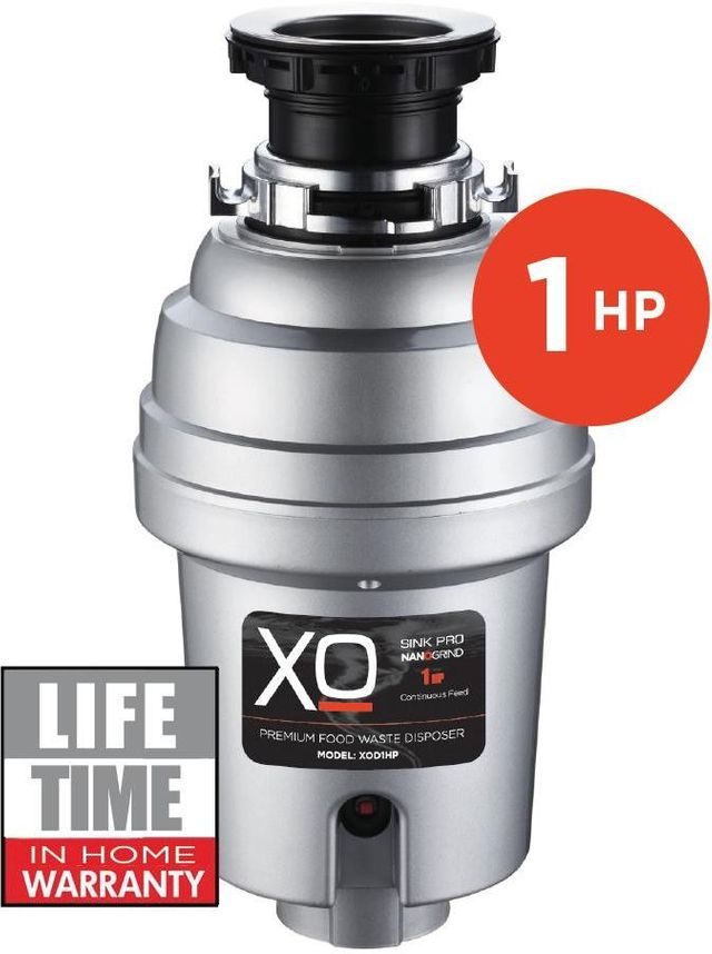 XO 1 HP Continuous Feed Stainless Steel Garbage Disposer 1