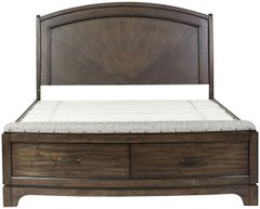 Liberty Furniture Avalon III Pebble Brown Queen Panel Storage Bed