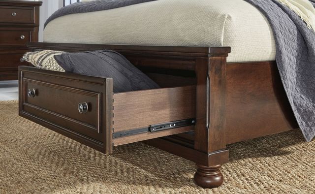 Millennium® by Ashley® Porter Rustic Brown King Sleigh Bed 6