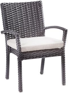 Enclover Trillium Black/White Arm Dining Chair