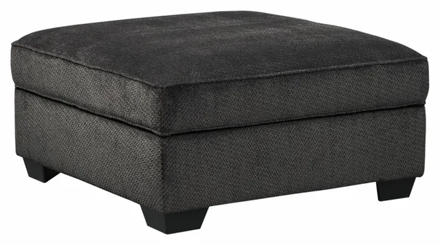 Benchcraft® Charenton Charcoal Ottoman With Storage-0