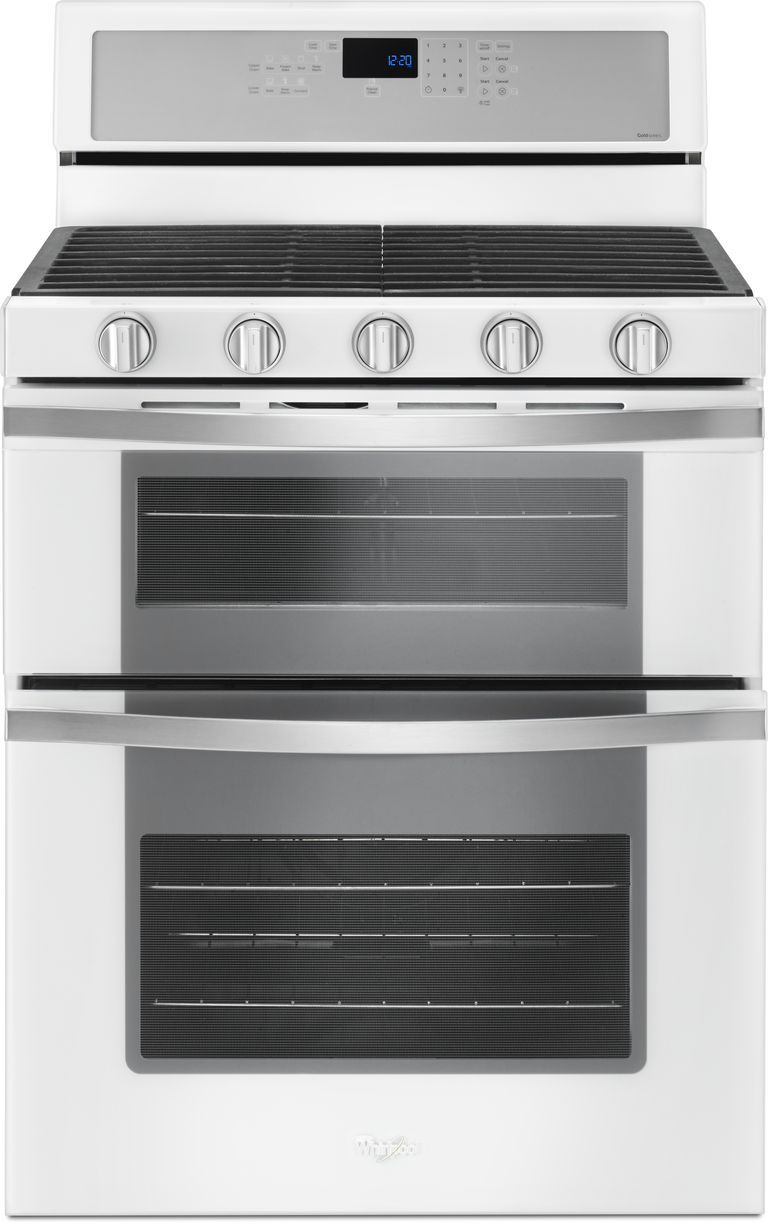 Whirlpool® 30" Gas Built In Double Oven-White Ice