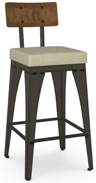 Amisco Customizable Upright Upholstered Counter Stool
