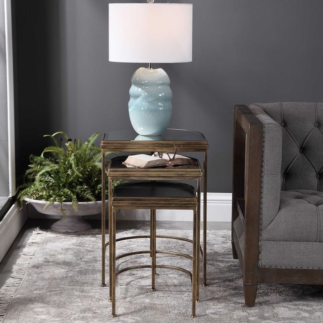 Uttermost® India Set of 3 Gold Nesting Tables Set 5