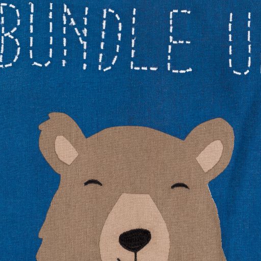 Surya Bundle Up Bear Navy 18" x 18" Toss Pillow with Polyester Insert 3