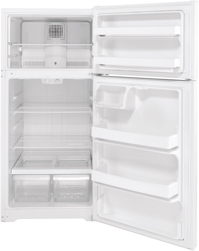 GE® 15.6 Cu. Ft. White Top Freezer Refrigerator 1