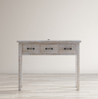 Jofran Inc. North Coast White Wash 3 Drawer Accent Console Table