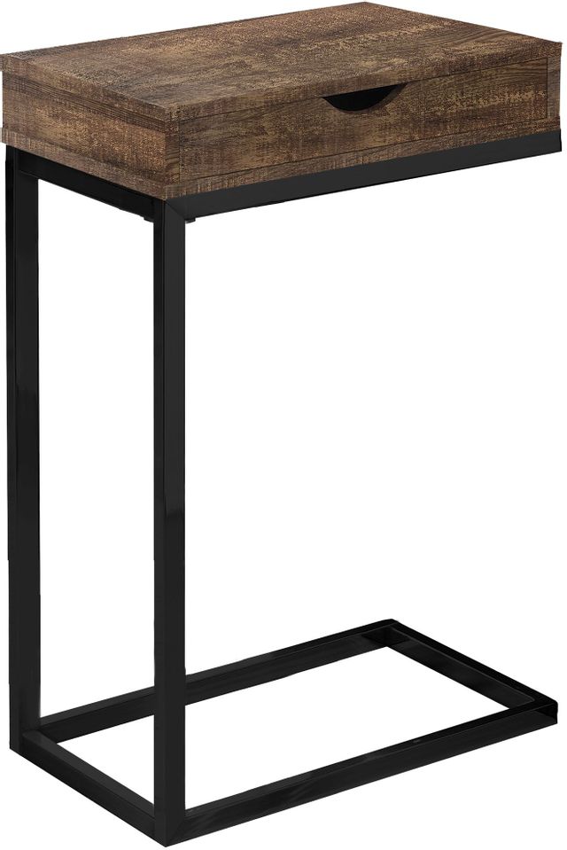 Monarch Specialties Inc. Reclaimed Wood Black Metal Accent Table 1