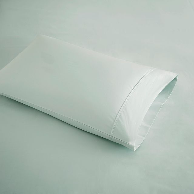 Olliix by Beautyrest Seafoam King 400 Thread Count Wrinkle Resistant Cotton Sateen Sheet Set-2