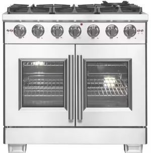 FORNO® Capriasca 36" Stainless Steel Pro Style Gas Range