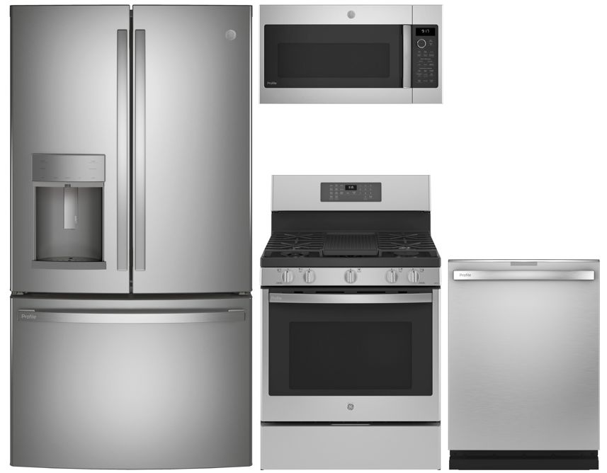 GE Profile Freestanding Gas Range Kitchen Package