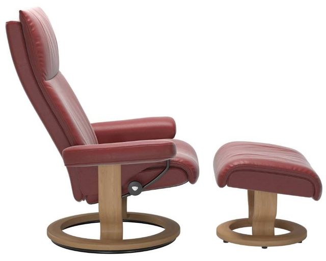Stressless® by Ekornes® Aura Medium Classic Base Chair and Ottoman 1