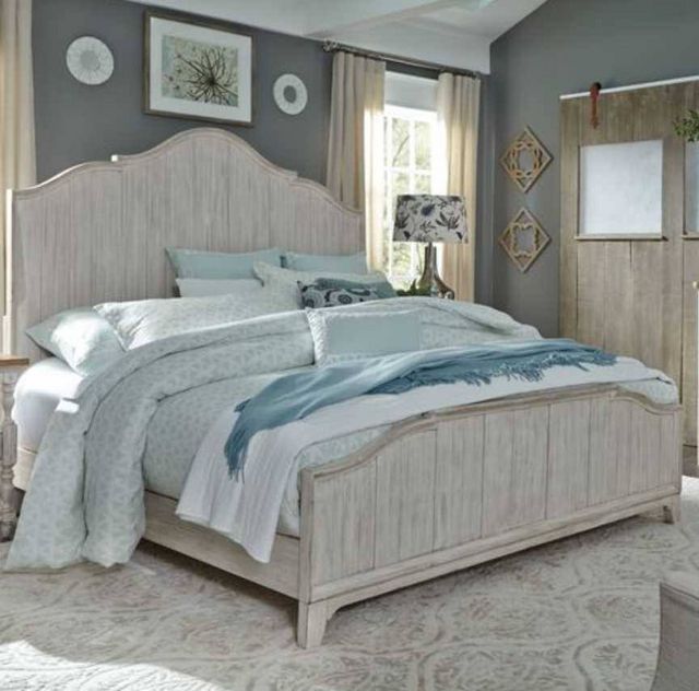 Liberty Farmhouse Reimagined Antique White Queen Panel Bed 6