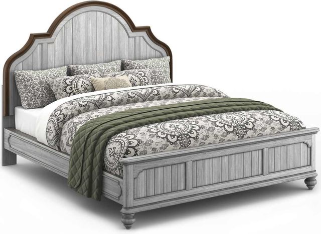Flexsteel® Plymouth® Distressed Graywash California King Bed 0