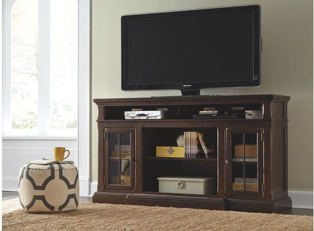 Signature Design by Ashley® Roddinton Dark Brown X-Large TV Stand w/Fireplace Option 8