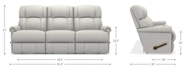 La-Z-Boy® Pinnacle Cedar Leather Wall Reclining Sofa 12