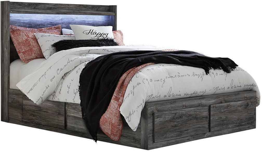 Signature Design by Ashley® Baystorm Gray King Panel Bed with 4 Storage Drawers