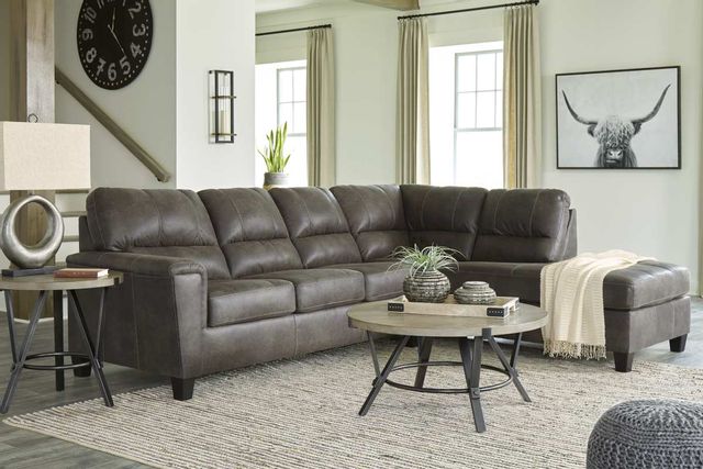Signature Design by Ashley® Navi Smoke 2-Piece Sectional with Chaise 5