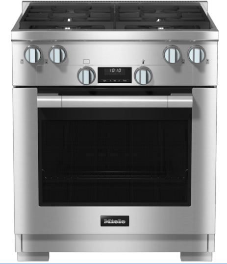 Miele 30" Clean Touch Steel Pro Style Natural Gas Range 