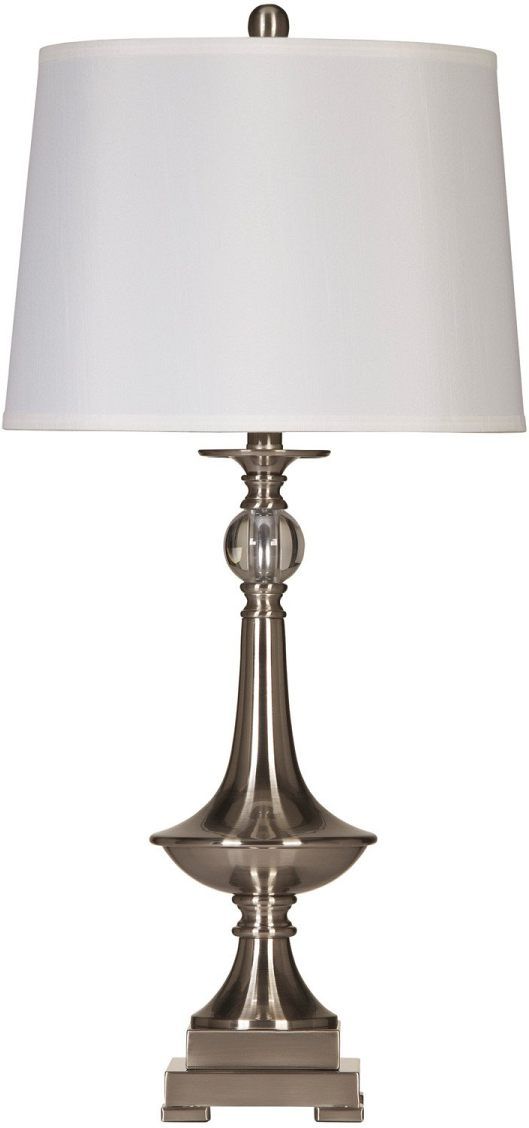 Signature Design by Ashley® Newlyn 2-Piece Silver Table Lamp Set 1