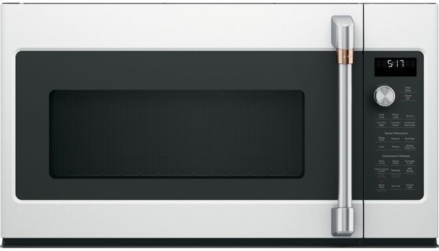 Four à micro-ondes à hotte intégrée de 1,7 pi³ Café™ de 30 po - Blanc mat 3