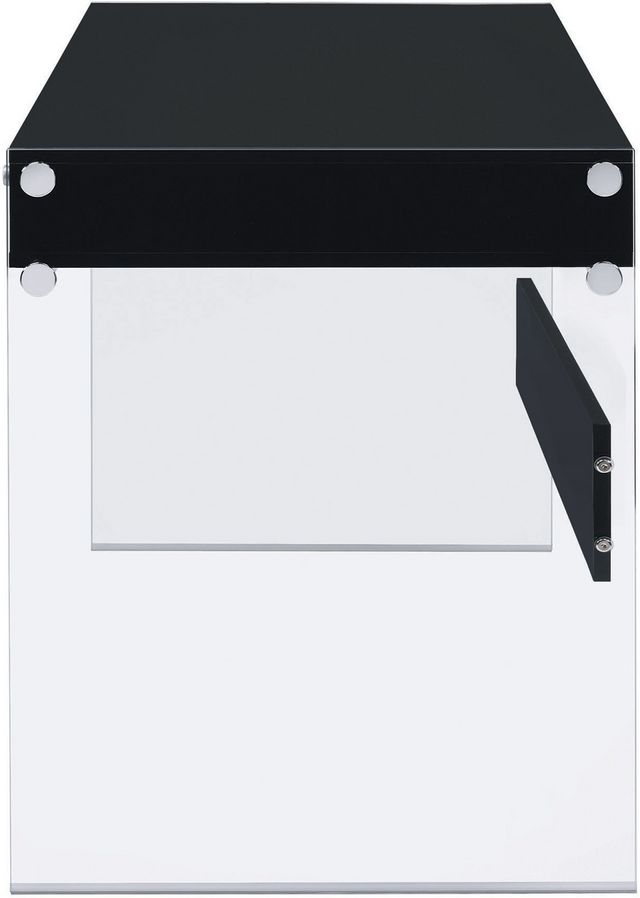 Coaster® Dobrev Glossy Black/Clear Computer Desk-1