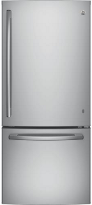 GE® Series 20.9 Cu. Ft. Bottom Freezer Refrigerator-Stainless Steel-GDE21ESKSS