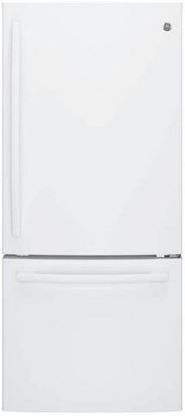 GE® Series 20.9 Cu. Ft. White Bottom Freezer Refrigerator