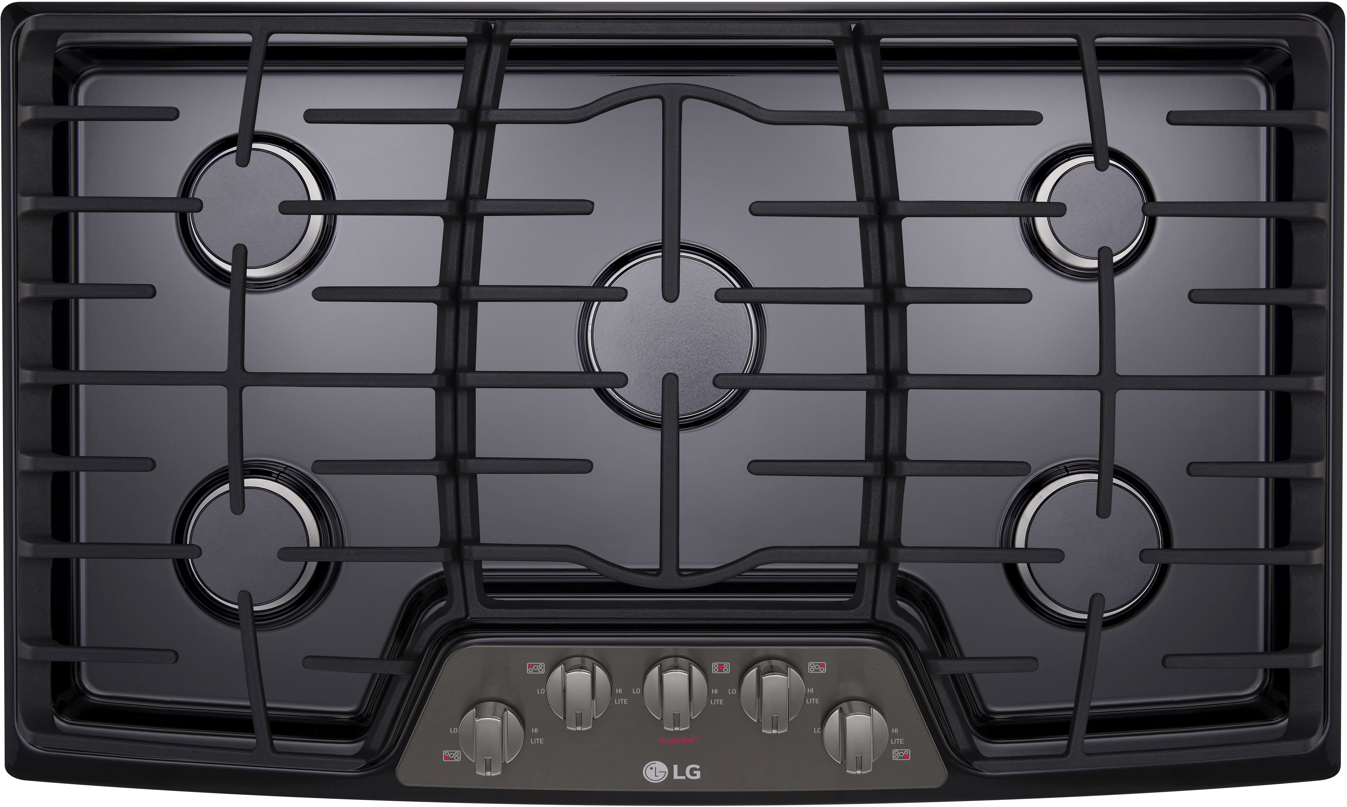 LG 36” Black Stainless Steel Gas Cooktop-LCG3611BD