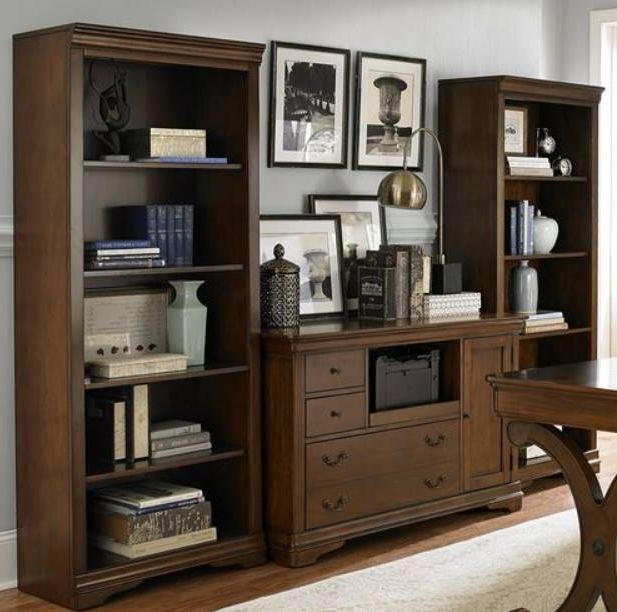 Liberty Brookview Rustic Cherry Open Bookcase 5