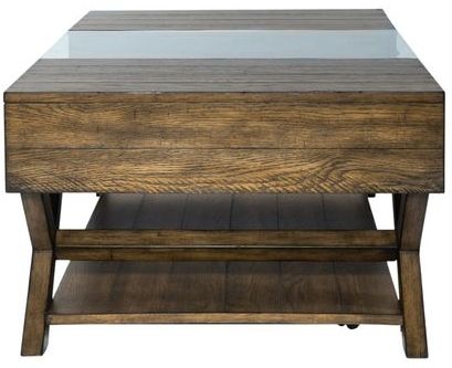 Liberty Lennox Weathered Chestnut Display Cocktail Table-2
